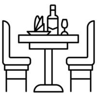 mesa de comedor que puede editar o modificar fácilmente vector