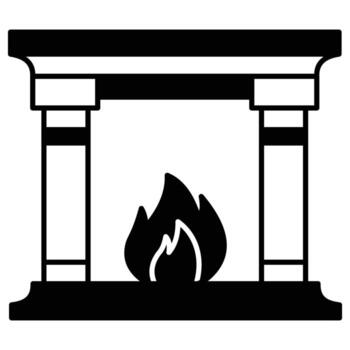 Fireplace Which Can Easily Edit or Modify vector