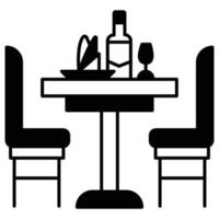 mesa de comedor que puede editar o modificar fácilmente vector