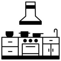 cocina que puede editar o modificar fácilmente vector