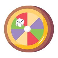 An icon of poker chip flat design vector