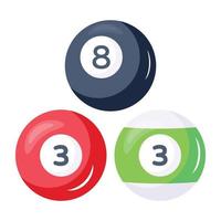 Download flat icon of billiard balls vector