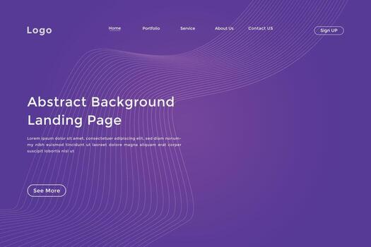 página de inicio de degradado radial de onda de línea abstracta. página de inicio abstracta de línea ondulada colorida moderna vector
