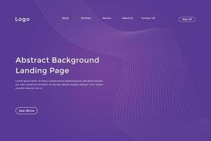 Abstract line wave radial gradient landing page. Modern colorful wavy line abstract landing page vector