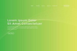 Modern colorful wavy line landing page Design. wave curve abstract landing page vector