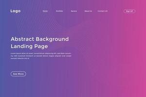 Abstract line wave gradient landing page. Modern colorful wavy line abstract landing page vector