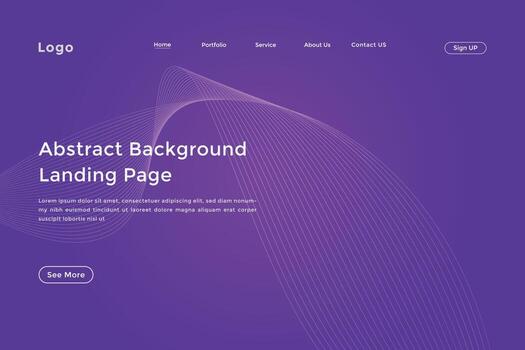 página de inicio de gradiente de onda de línea abstracta. página de inicio abstracta de línea ondulada colorida moderna vector