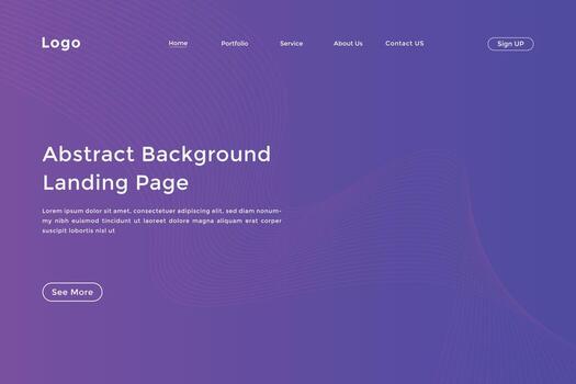 página de inicio de gradiente de onda de línea abstracta. página de inicio abstracta de línea ondulada colorida moderna vector