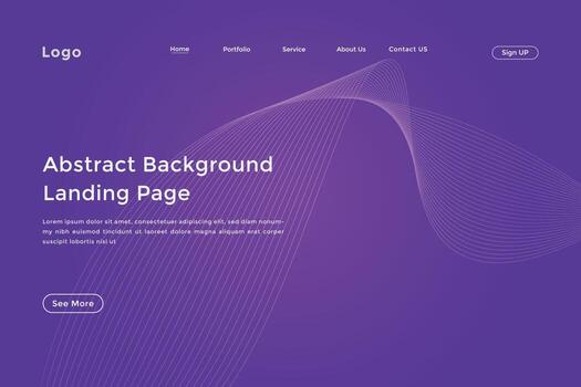 página de inicio de gradiente de onda de línea abstracta. página de inicio abstracta de línea ondulada colorida moderna vector