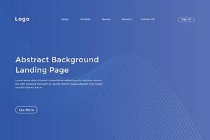 página de inicio de gradiente de onda de línea abstracta. página de inicio abstracta de línea ondulada colorida moderna vector