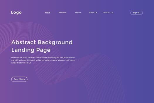 página de inicio de gradiente de onda de línea abstracta. página de inicio abstracta de línea ondulada colorida moderna vector