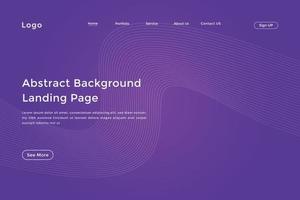 Abstract line wave radial gradient landing page. Modern colorful wavy line abstract landing page vector