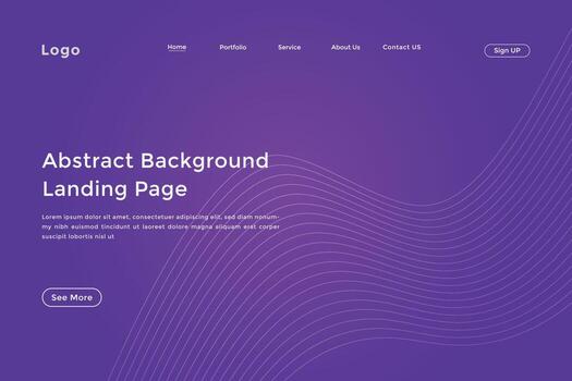 página de inicio de degradado radial de onda de línea abstracta. página de inicio abstracta de línea ondulada colorida moderna vector