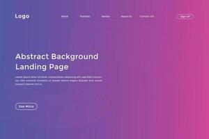 Abstract line wave gradient landing page. Modern colorful wavy line abstract landing page vector