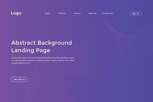 página de inicio de gradiente de onda de línea abstracta. página de inicio abstracta de línea ondulada colorida moderna vector