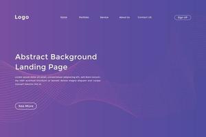 Modern colorful wavy line landing page Design. wave curve abstract landing page vector