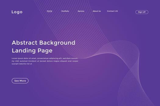 página de inicio de gradiente de onda de línea abstracta. página de inicio abstracta de línea ondulada colorida moderna vector
