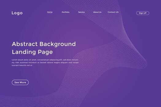 página de inicio de gradiente de onda de línea abstracta. página de inicio abstracta de línea ondulada colorida moderna vector