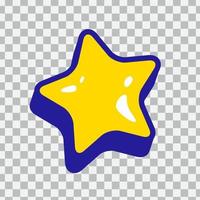 Trendy Star Illustration design. Retro 80s design element. Vector Design