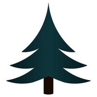 Christmas tree. Conifer tree. Lush vegetation. Fir in flat style. An evergreen plant. vector
