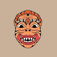 balinese mask vector illustration specially made for branding, advertising and so on