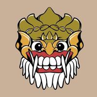 balinese mask vector illustration specially made for branding, advertising and so on