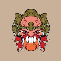 balinese mask vector illustration specially made for branding, advertising and so on