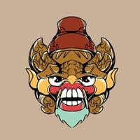 balinese mask vector illustration specially made for branding, advertising and so on