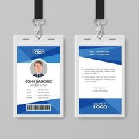 Abstract Blue ID Card Template vector