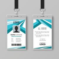 Abstract Corporate ID Card Design Template vector