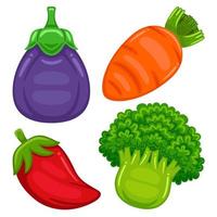 Cute Vegetables Pack Vector