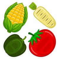 Cute Vegetables Pack Vector