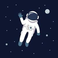 Astronaut man floating in space vector