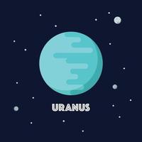 Uranus on space background vector