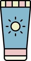 sun cream color icon vector