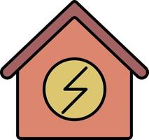 house, electric color icon vector