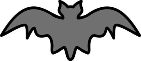Bat color icon vector