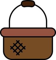 Basket color icon vector