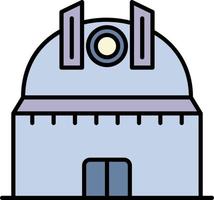 observatory, space, astronomy color icon vector