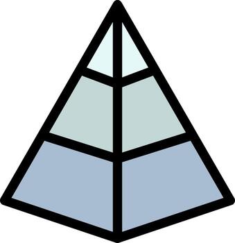 pyramid chart, analystics color icon vector