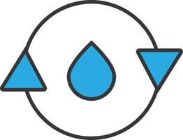 water cycle, a drop in a circle color icon vector