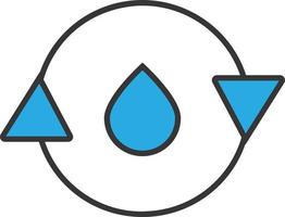 water cycle, a drop in a circle color icon vector