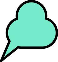 bubble, chat, cloud color icon vector