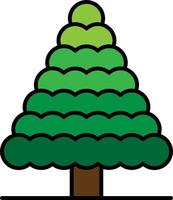 Tree, cedar color icon vector