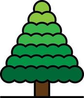 Tree, cedar color icon vector