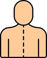spine man color icon vector