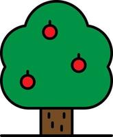 Tree, apple color icon vector