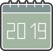 Calendar, 2019 color icon vector