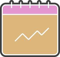 Calendar, analytic color icon vector