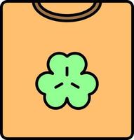 Sweater, shamrock color icon vector